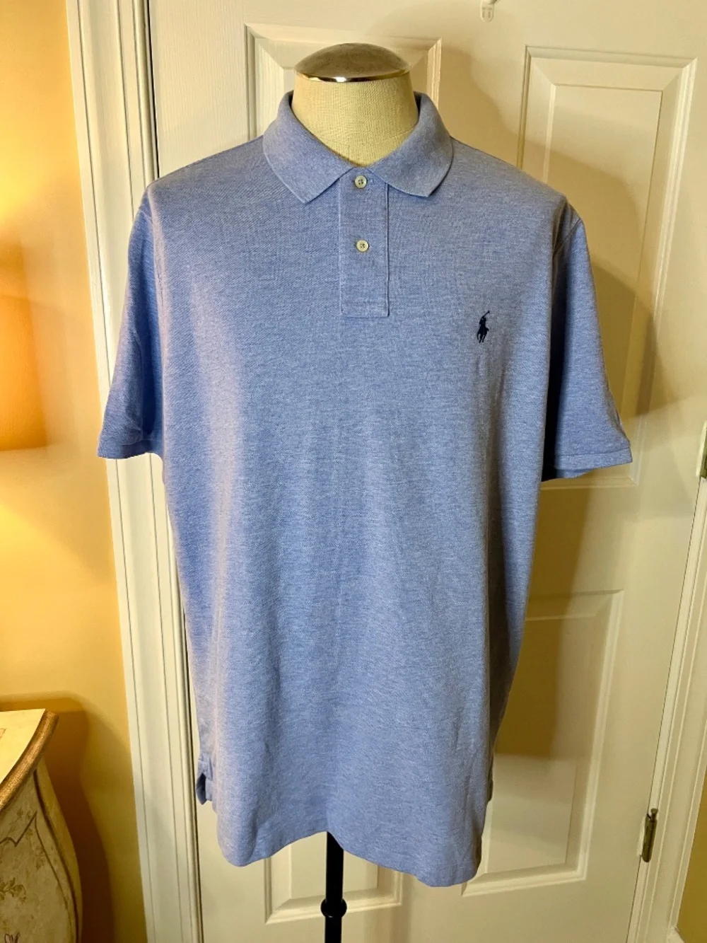 NWT Men's Polo Ralph Lauren Blue Cotton Pique S/S Classic Fit Polo Shirt Size XL